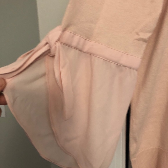 Pink blush shirt with tie sleeves - Picture 2 of 3